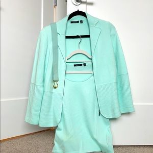Blazer and shirt set - Vintage - with belt